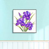 Iris Flower Cross-Stitch Kit 20x20cm