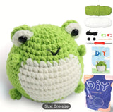 Frog Crochet Kit for Beginners - All-in-One Complete Crochet Set with Yarn, Hook, Pattern & Video Tutorial