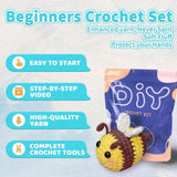 Bee Crochet DIY Kit – Beginner Amigurumi Crochet Kit with Video Tutorial