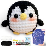 Penguin Crochet Kit for Beginners - All-in-One Complete Crochet Set with Yarn, Hook, Pattern & Video Tutorial