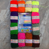 Rainbow 3ply Beginner Yarn Kit with Accessories