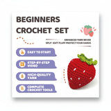 Strawberry Crochet DIY Kit | Beginner Amigurumi Kit