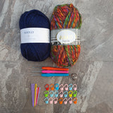Basic Crochet Beginner Kit with Imported Yarn