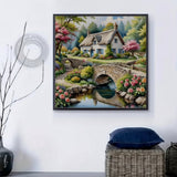 Cottage & Stone Bridge 11CT Cross-Stitch Kit 36x36cm