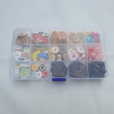 Assorted Wooden Plastic Buttons Box