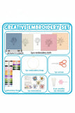 5-Piece Floral Bouquet Embroidery Hoop Kit Set