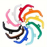 Color Purse Frame Plastic Curved Buckle Purse Handle Clasps Frame Lock Snap 8.5cm/3.35inch (Pack of 10)