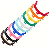 Color Purse Frame Plastic Curved Buckle Purse Handle Clasps Frame Lock Snap 8.5cm/3.35inch (Pack of 10)