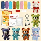 Beginner Crochet Bear Kit – 6 Cute Stuffed Bears DIY Set