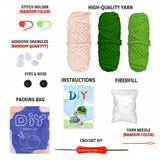 Green Turtle Crochet DIY Kit – Beginner Amigurumi Crochet Kit with Video Tutorial
