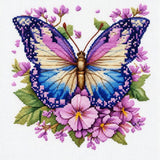 Butterfly Flower Language Cross-Stitch Kit 36x36cm