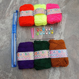 Rainbow 3ply Basic Beginner Yarn Kit with Accessories