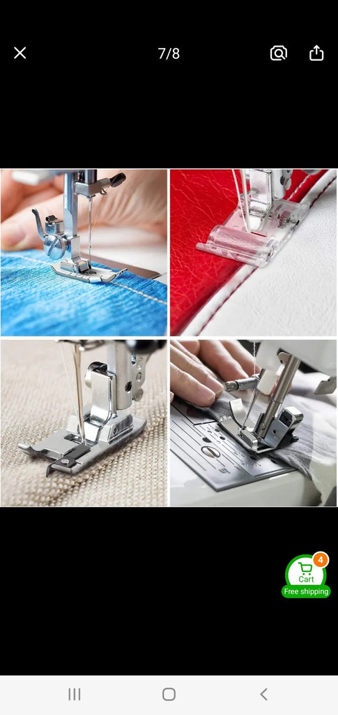 Kit 11 Pieds-de-biche Machine à Coudre - Pieds Presseur Universels, Métal, Pour Machines Domestiques - 3