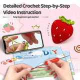 Strawberry Crochet DIY Kit | Beginner Amigurumi Kit