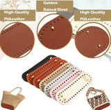 DIY Faux Leather Handbag Bottom Shapes with Pre-Drilled Holes for Crafting