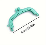 Color Purse Frame Plastic Curved Buckle Purse Handle Clasps Frame Lock Snap 8.5cm/3.35inch (Pack of 10)