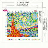 Van Gogh Starry Night Cross-Stitch Kit 33x28cm