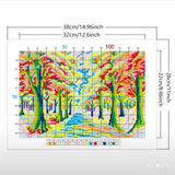 Autumn Avenue Landscape Cross-Stitch Kit 28x38cm