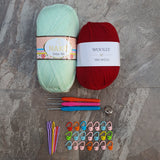 Basic Crochet Beginner Kit with Imported Yarn