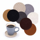 Round Crochet Coaster Kit – Set of 8 Neutral Colourways
