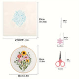 5-Pack Beginner Embroidery Kits with Patterns and Instructions DIY Kit (Random Design)