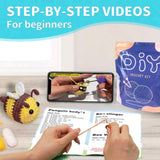 Bee Crochet DIY Kit – Beginner Amigurumi Crochet Kit with Video Tutorial