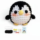 Black & White Penguin Amigurumi Crochet Kit – Beginner DIY Plush