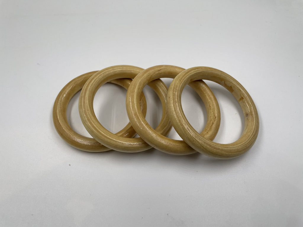 Wooden Macrame Rings
