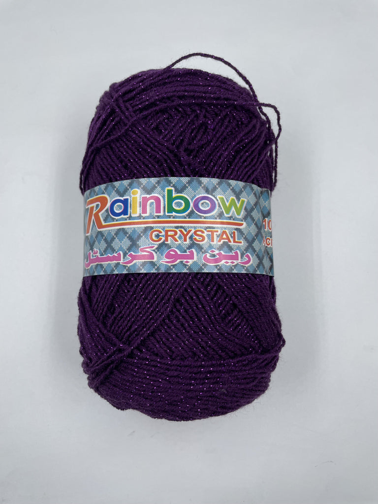 Rainbow Crystal Zari Yarn Packet - 5 Balls