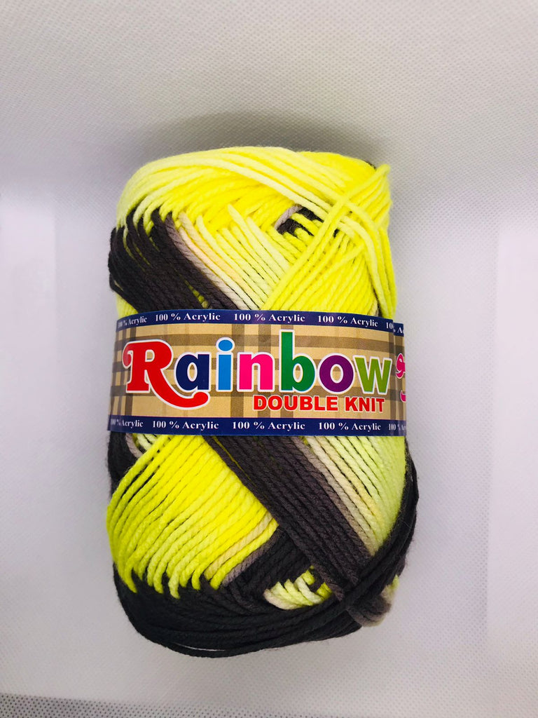 Rainbow Multicolor Double Knit Yarn - Pack of 5 Balls