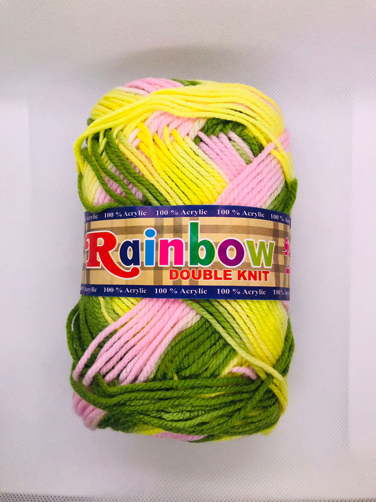 Rainbow Multicolor Double Knit Yarn - Pack of 5 Balls