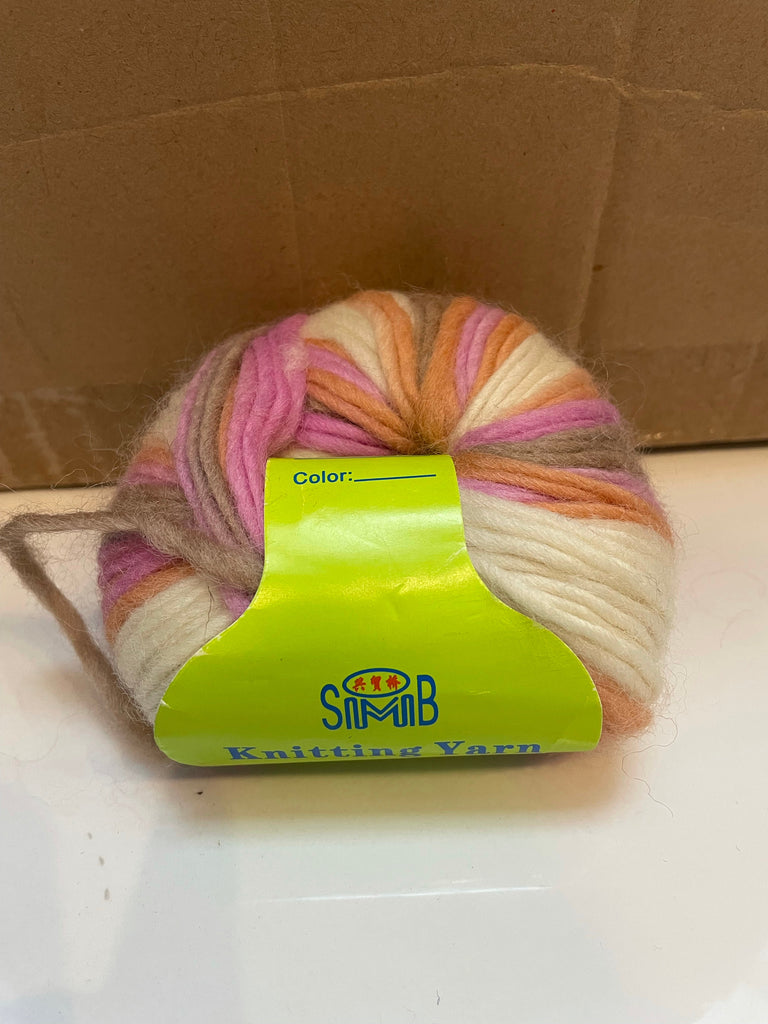 Multicolor Wool Roving Yarn