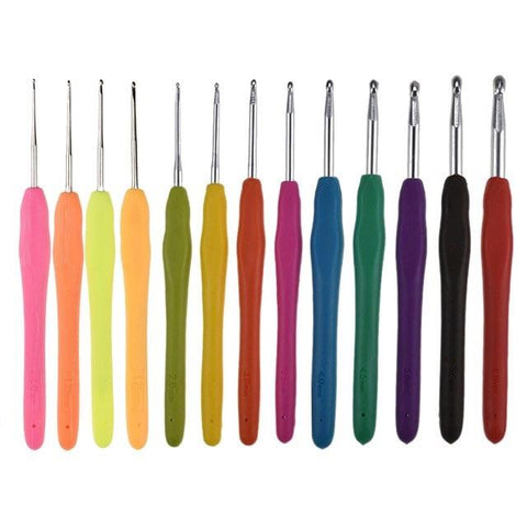 Rubber Grip Crochet Hook Set - TRP Handle (1mm-6mm)