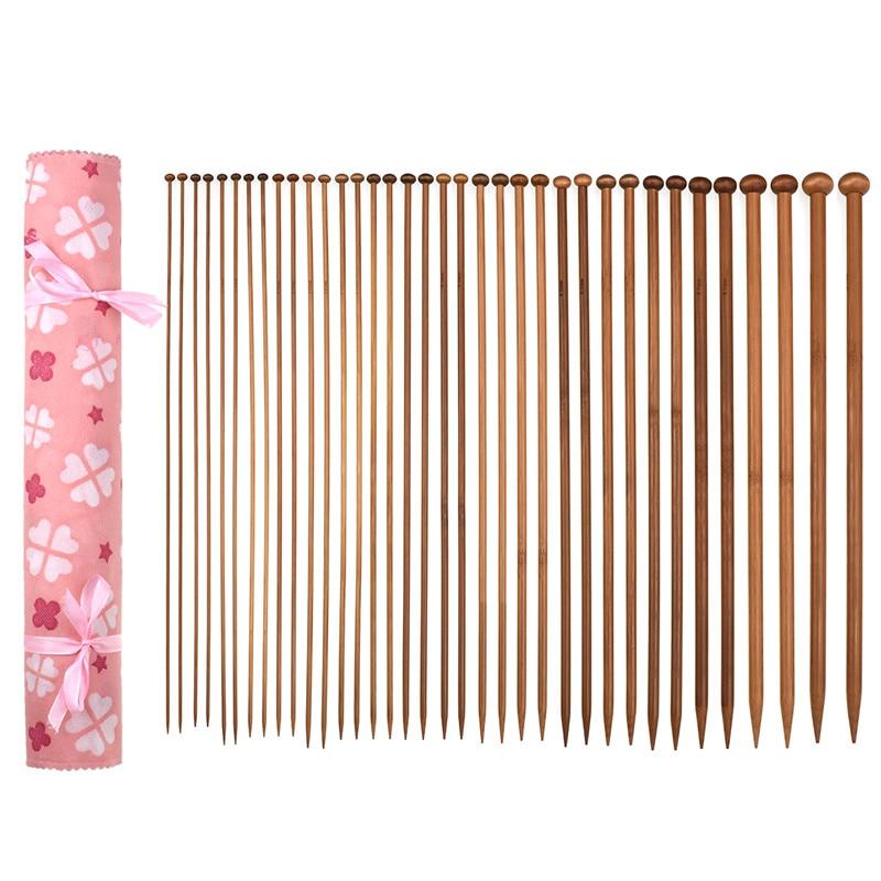 Bamboo Knitting Needles Set 2.0mm-10.0mm with Bag