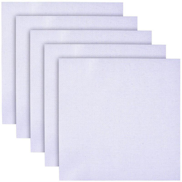  TEHAUX 8pcs Cross Stitch Cloth Embroidery Fabric Needle Cross  Fabric by The Yard Embroidery Cloth Squares Embroidery Practice Fabric  Canvas Fabric Supplies 14ct White Portable Polyester
