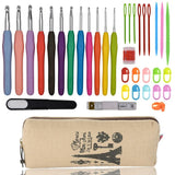 Rubber Grip Crochet Hook Set with Pouch