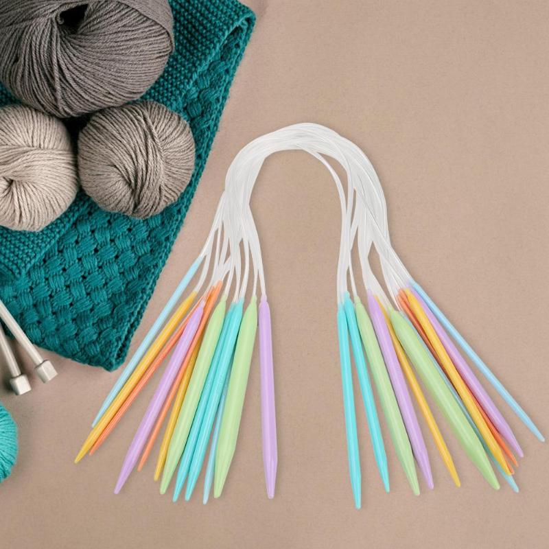 Plastic Circular Knitting Needles - 12 Size