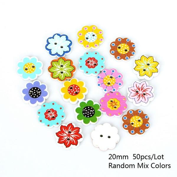 Round/Animal Natural Wood Buttons - 12pcs