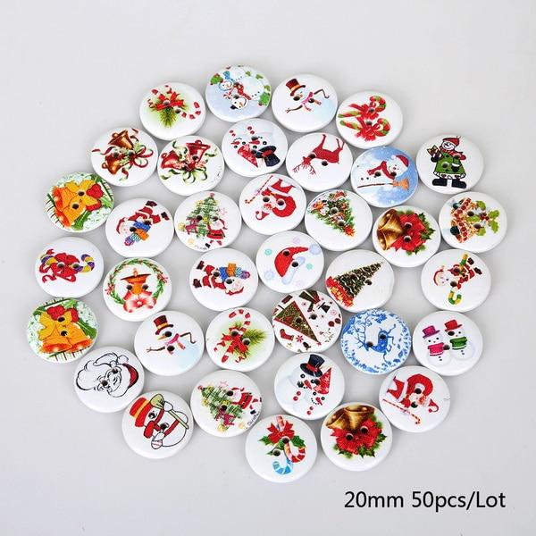 Round/Animal Natural Wood Buttons - 12pcs