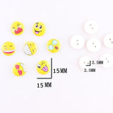 Cute Emoji Face Buttons 15mm
